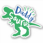 Papa Saurus T-Rex Silhouette Sticker (Voorkant)