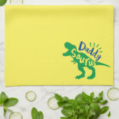 Papa Saurus T-Rex Silhouette Theedoek (Gevouwen)