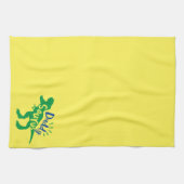 Papa Saurus T-Rex Silhouette Theedoek (Horizontaal)