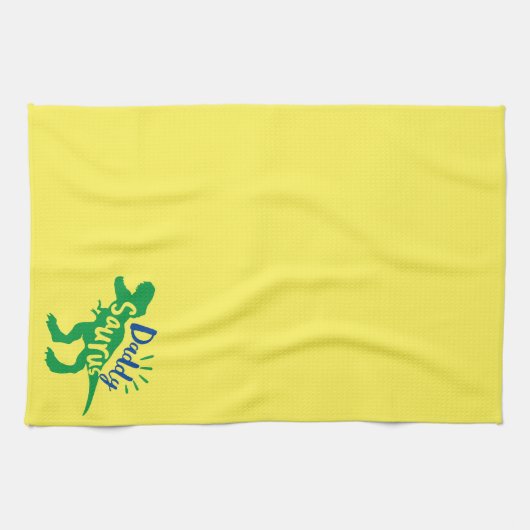 Papa Saurus T-Rex Silhouette Theedoek (Horizontaal)