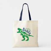 Papa Saurus T-Rex Silhouette Tote Bag (Achterkant)