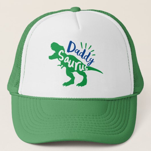 Papa Saurus T-Rex Silhouette Trucker Pet (Voorkant)