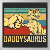  papa Saurus Trex Dinosaur Pap Fathers Day Poster (Voorkant)
