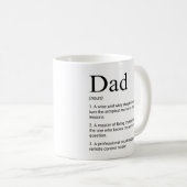 Papa Schattig Aardig Grappig Definitie Koffiemok (Voorkant rechts)