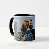 Papa Script hart dankbaar voor elk moment foto Mok (Voorkant links)