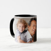 Papa Script Heart Dankbaar voor elk moment Foto Mok (Voorkant links)