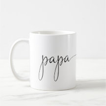 Papa Script Heart | Papa Gift Simple Personated