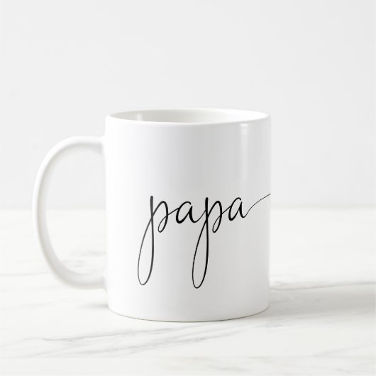 Papa Script Heart | Papa Gift Simple Personated Koffiemok (Links)