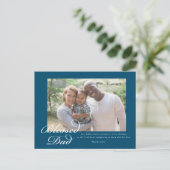 Papa-scriptie zonder zegen feestdagenkaart (Staand voorkant)