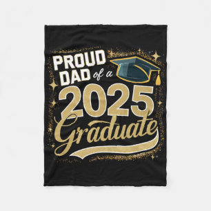 Papa Senior 2025 Trotse Papa Van Een Afgestudeerde Fleece Deken