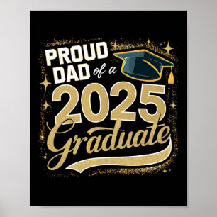 Papa Senior 2025 Trotse Papa Van Een Afgestudeerde Poster