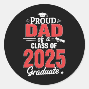 Papa Senior 2025 Trotse Papa Van Een Afgestudeerde Ronde Sticker