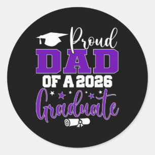 Papa Senior 2026 Trotse papa van een Cl van 2026 a Ronde Sticker