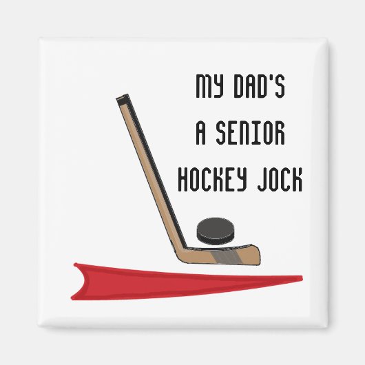 Papa - Senior Hockeyspeler Magneet (Voorkant)
