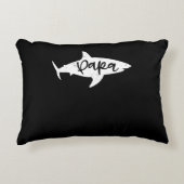 Papa Shark Dad Fin Father Disted Accent Kussen (Voorkant)