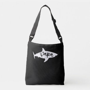 Papa Shark Dad Fin Father Disted Crossbody Tas