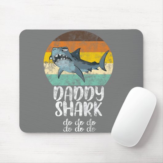 Papa Shark do Retro Muismat (Met muis)