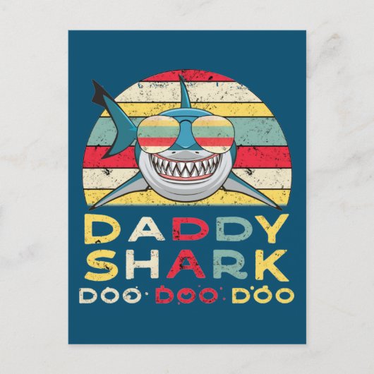 papa Shark "Doo Doo Doo Doo" Briefkaart (Voorkant)