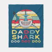  papa Shark "Doo Doo Doo Doo" Fleece Deken (Voorkant)
