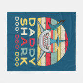  papa Shark "Doo Doo Doo Doo" Fleece Deken (Voorkant (Horizontaal))
