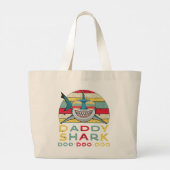  papa Shark "Doo Doo Doo Doo" Grote Tote Bag (Achterkant)