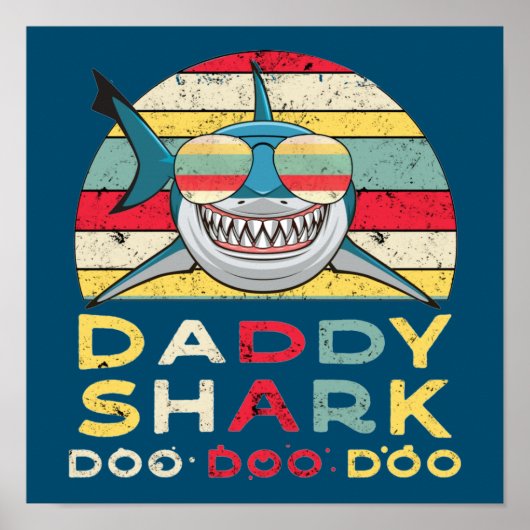  papa Shark "Doo Doo Doo Doo" Poster (Voorkant)