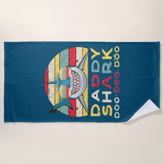  papa Shark "Doo Doo Doo Doo" Strandlaken (Voorkant)