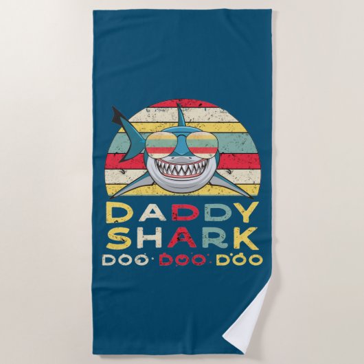 papa Shark "Doo Doo Doo Doo" Strandlaken (Voorkant)