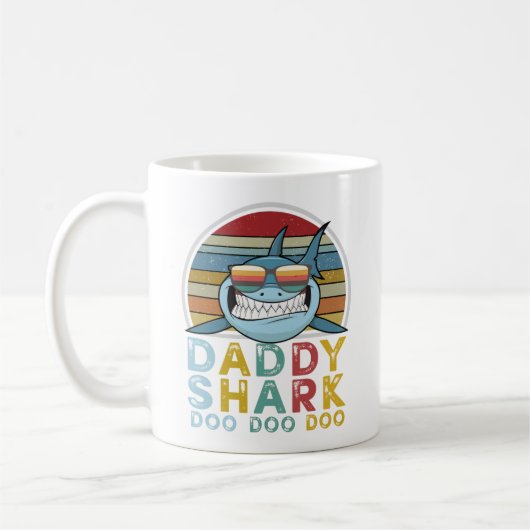 Papa Shark Doo Doo Doo Koffiemok (Links)