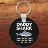 Papa Shark Doo Doo Doo Matching Family Sleutelhanger (Voorkant)