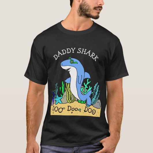 Papa Shark Doo Doo familie T-shirt (Voorkant)