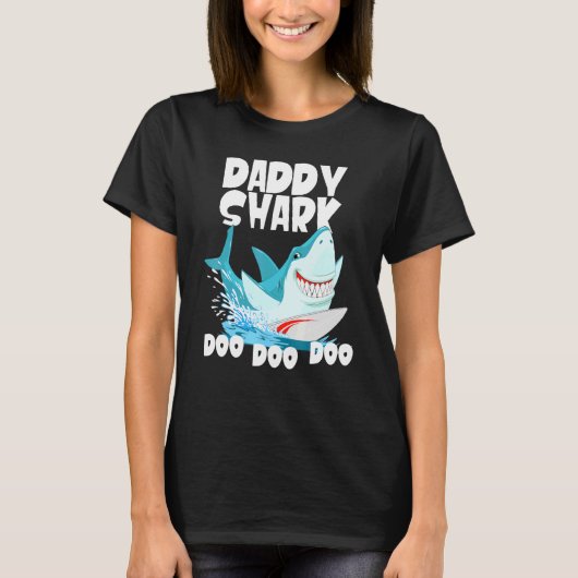 Papa Shark Doo Doo T-shirt (Voorkant)