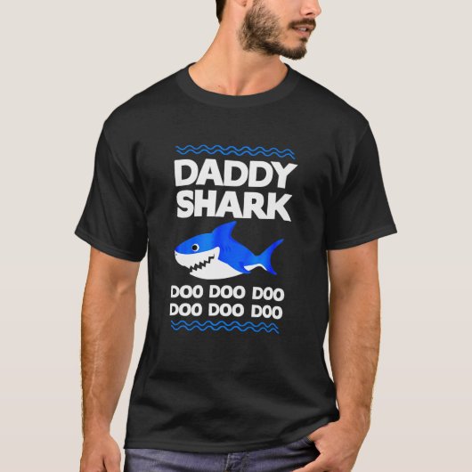 Papa Shark Doo Funny Family Matching Dad T-shirt (Voorkant)