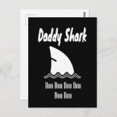 Papa Shark Doo Trendy Cute Song Briefkaart (Voorkant / Achterkant)