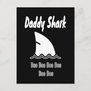 Papa Shark Doo Trendy Cute Song Briefkaart