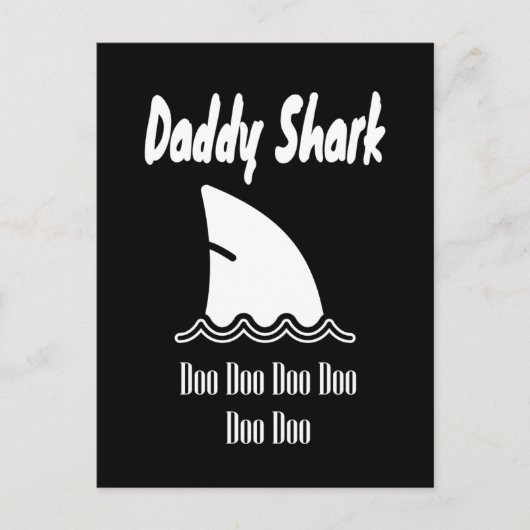 Papa Shark Doo Trendy Cute Song Briefkaart (Voorkant)