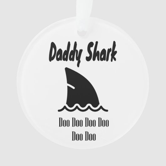 Papa Shark Doo Trendy Cute Song Ornament (voorkant)