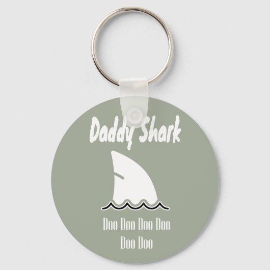 Papa Shark Doo Trendy Cute Song Sleutelhanger (Voorkant)