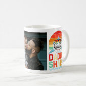Papa Shark  Fathers Day Fotokoffie Mok (Voorkant rechts)