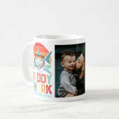Papa Shark Fathers Day Fotokoffie Mok (Voorkant links)
