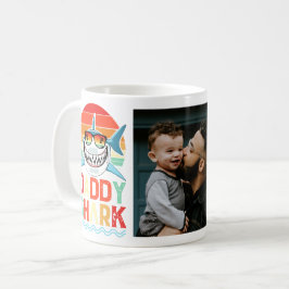 Papa Shark Fathers Day Fotokoffie Mok
