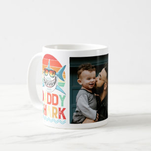 Papa Shark  Fathers Day Fotokoffie Mok