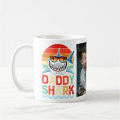 Papa Shark  Fathers Day Fotokoffie Mok (Links)