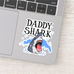 Papa Shark - Great White Sticker