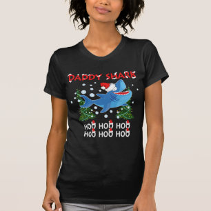 Papa Shark Kerstmis T-shirt