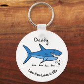Papa Shark Sleutelhanger (Voorkant)