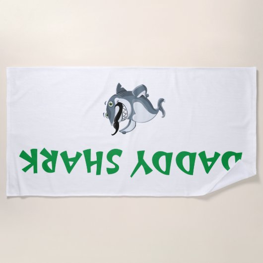 Papa Shark Strandlaken (Voorkant)