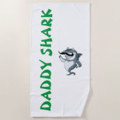 Papa Shark Strandlaken (Voorkant)
