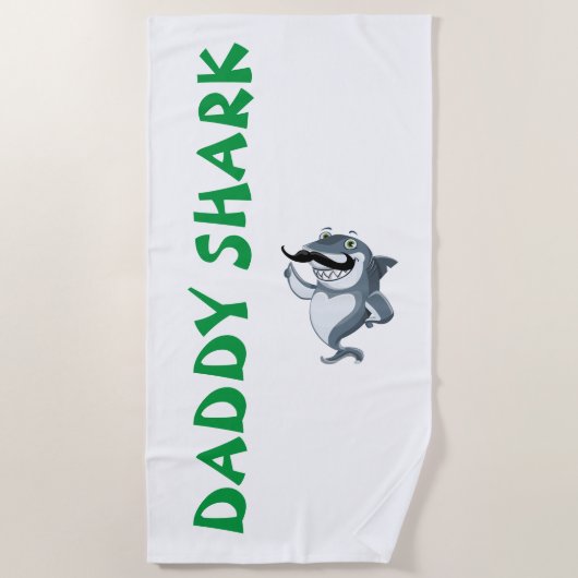 Papa Shark Strandlaken (Voorkant)