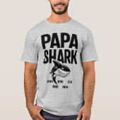 Papa Shark T-Shirt Doo Doo Doo Fathers Day (Voorkant)